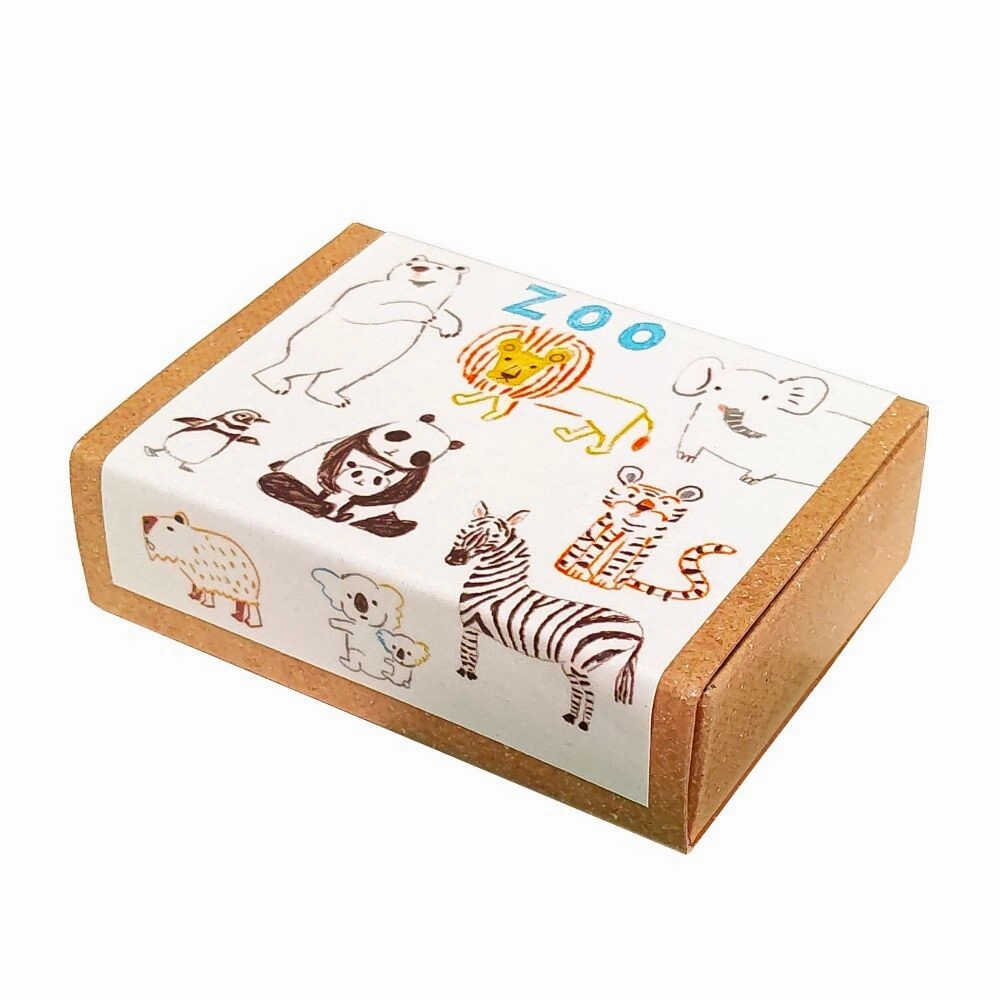 Zoo Animals Mini Washi Matchbox (5 Rolls) resilient refillable